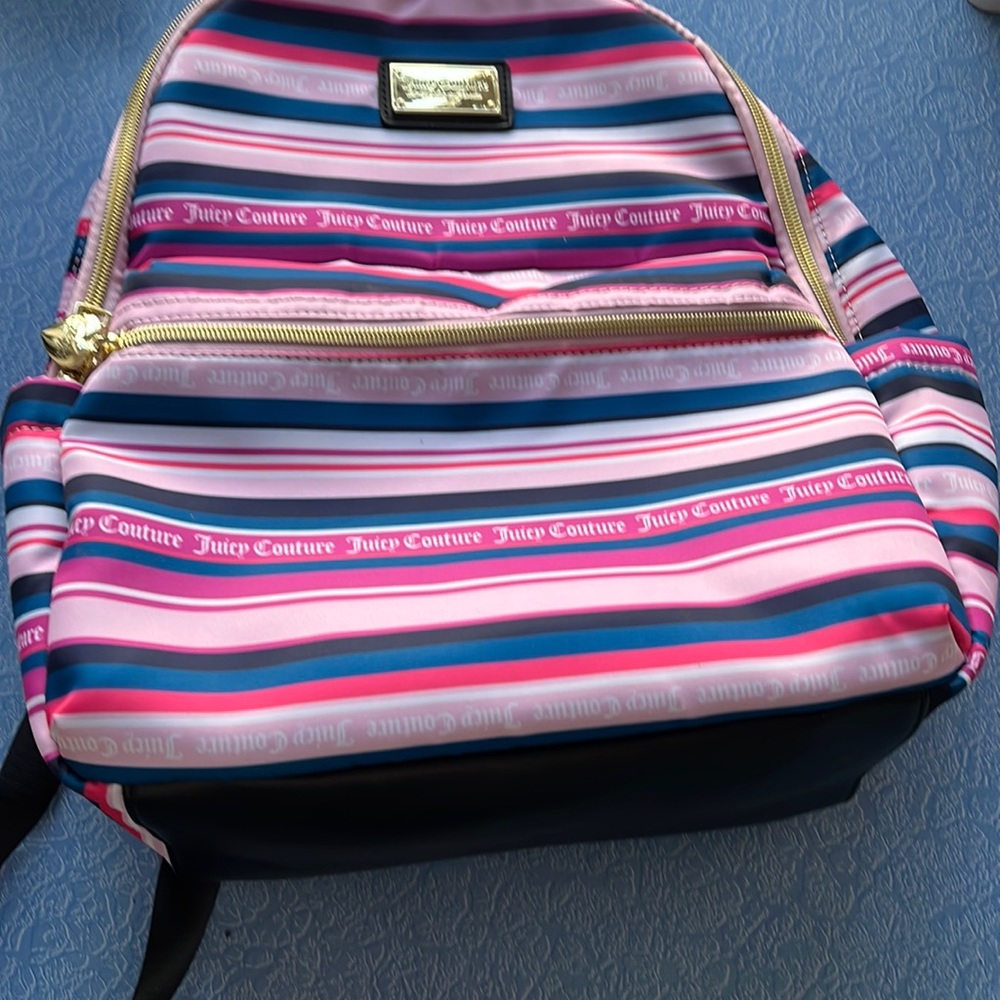🌸JUICY COUTURE HEART STRIPE SQUAD BACKPACK NWOT